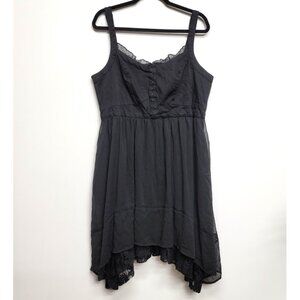 Torrid Black Asymmetrical Hem Hook & Eye Dress 20